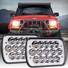 Yorkim 5x7 LED Headlights H6054 Headlight 7x6 inch Sealed Beam Square Headlamp with High Low Beam Dot Lights for Jeep Wrangler YJ Cherokee XJ 6054 H5054 H6054LL 6052 6053, Pack of 2