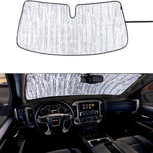 ROCCS Windshield Sunshade UV Ray Reflector for 2014-2018 GMC Sierra 1500 2500 HD 3500 HD Front Window Sun Shade Shield Cover Foldable Reflective Sun Visor