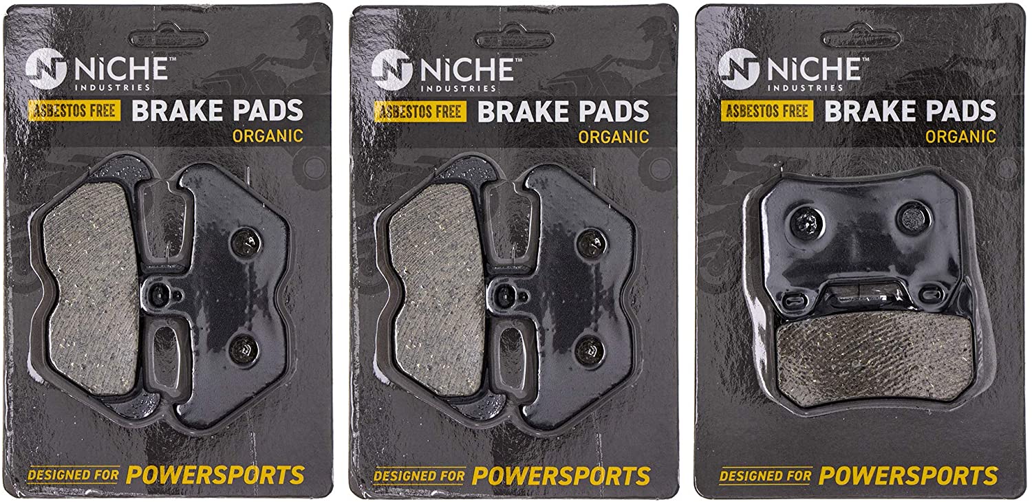 NICHE Brake Pad Set For BMW K1200LT 34117663764 34217680375 34117690169 Complete Organic