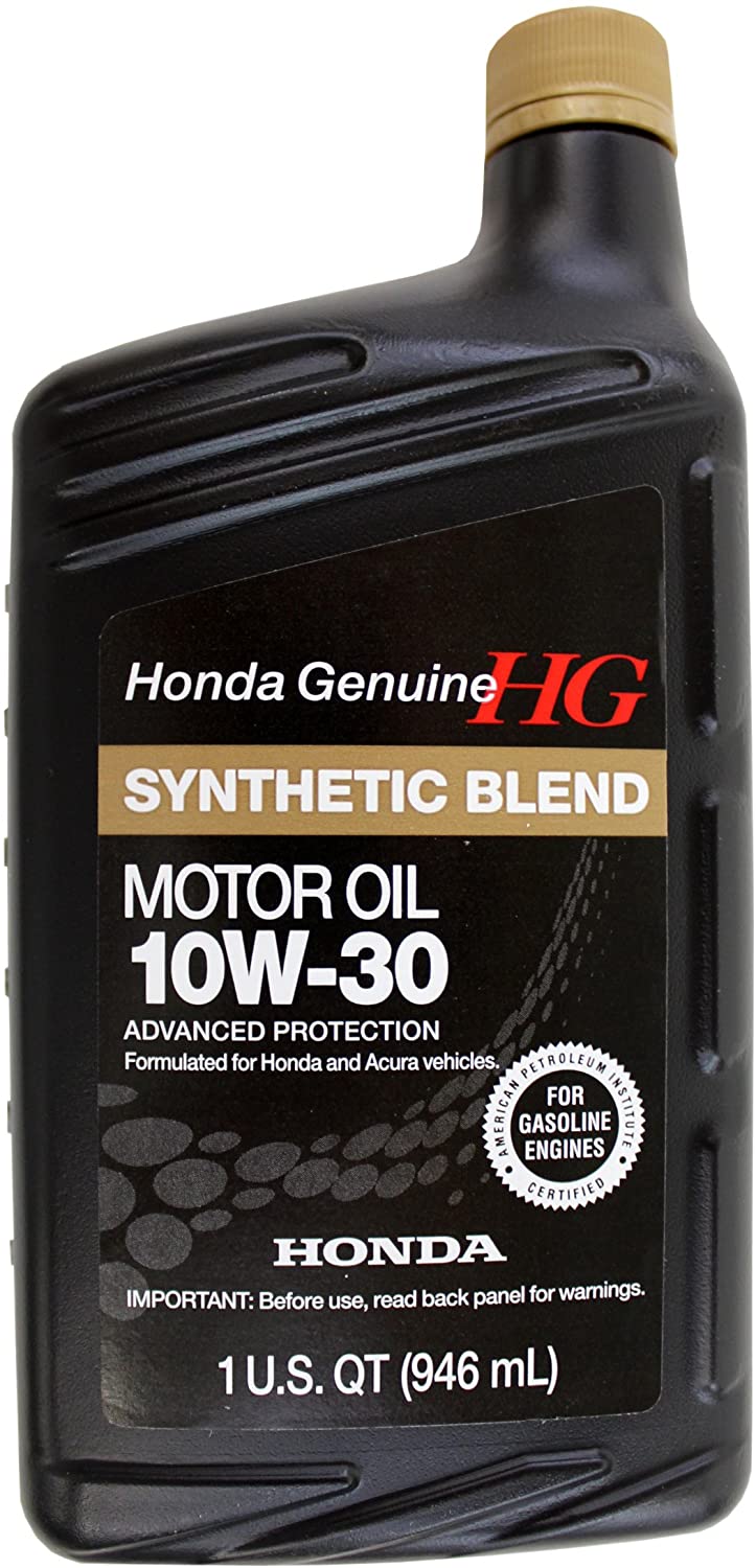 Genuine Honda Fluid 08798-9035 10W-30 Blended Synthetic Motor Oil - 1 Quart Bottle