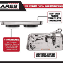 ARES 70042 - Large Magnetic Part Tray - Screws, Sockets, Bolts, Pins, and Tools Stay Vertical, Horizontal and Upside Down with Super Strong 4-Pound Magnets