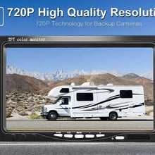 HD 720P 3r Brake Light Replacement Camera Rear Backup Reversing Camera with 7 inch Dash Mounted Monitor for Transit F150/F250/F350 Ford Transit V636 Transit Jumbo 2014-2019