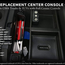 Center Console Organizer Tray - Replaces GM part 22817343 - Fits 2014-2019 Chevy Silverado 1500, 2500 HD, 3500 HD, Suburban, 3500 HD, Tahoe, GMC Sierra 1500, Limited, 2500, Yukon, XL - Full Tray