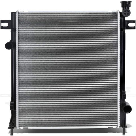 DNA MOTORING OEM-RA-2971 Aluminum Core Radiator [for 07-11 Nitro 3.7L/4.0L at],Black / Metallic