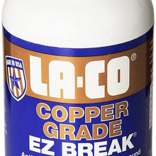 LA-CO EZ Break Copper Grade Antiseize Paste, 1800 Degree F Temperature, 16 oz Jar with Brush in Cap