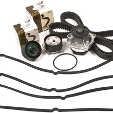 Evergreen TBK294BVCT Compatible With 00-04 Mazda Ford Focus Escape 2.0L ZETEC Timing Belt Kit Valve Cover Gasket Water Pump