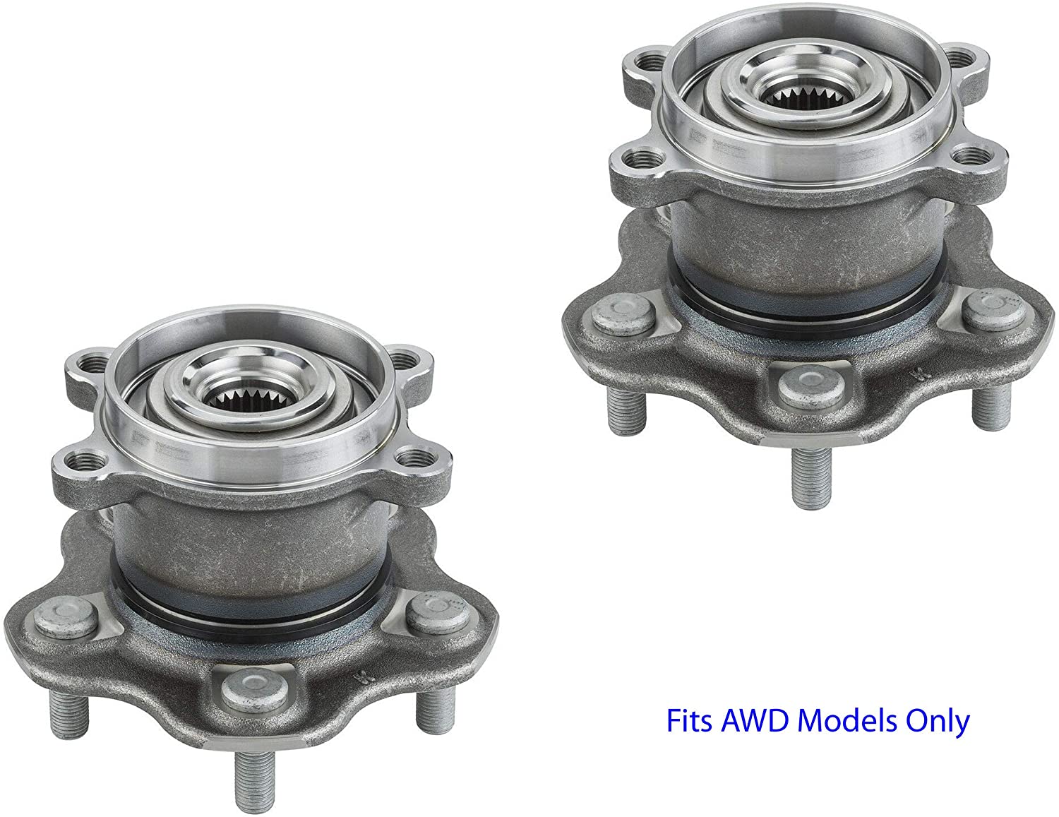 2 DTA Rear Wheel Bearing Hub Assemblies Fit 2014-2019 Nissan Rogue, Rogue Sport, Qashqai 2014-2017 Juke, AWD Only, Will NOT Fit 2WD
