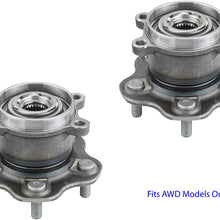 2 DTA Rear Wheel Bearing Hub Assemblies Fit 2014-2019 Nissan Rogue, Rogue Sport, Qashqai 2014-2017 Juke, AWD Only, Will NOT Fit 2WD