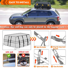 SIMNIAM 19 Cubic Feet Car Roof Bag&Rooftop Cargo Carrier - 700D PVC Anti-Tear Double Zipper Car Rooftop Bag with Storage Bag, 10 Reinforced Straps, Fit for Most Vehicles with Rack(No Slip Mat&No Hook)