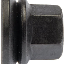 Dorman 611-296 Wheel Nut 9/16-18 Flanged Flat Face - 15/16 Hex, 1-1/8 Length for Select Dodge / Ram Models - Black Oxide, 10 Pack