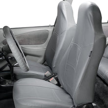 FH Group PU103114 High Back Royal PU Leather Car Seat Covers Airbag & Split Solid Gray-Fit Most Car, Truck, SUV, or Van