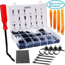 RUCKAE 500 Pcs Car Retainer Clips & Plastic Fasteners Kit,With Push Retainer Clips,Fastener Remover,Auto Trim Removal Tool for car, Compatible with GM Ford Toyota Honda Chrysler