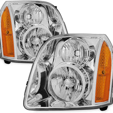 For GMC Yukon XL Hybrid OE Replacement Chrome Bezel Headlights Driver/Passenger Head Lamps Pair