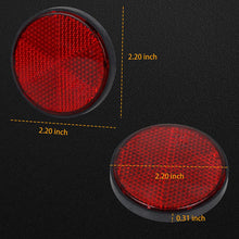 NTHREEAUTO Red Reflectors Motorcycle Safety Reflector Reflective Sticker Universal Compatible with Bicycle, Bike, Trailer, Cars, Trucks, Boat, ATV, Dirt Bike, Driveway