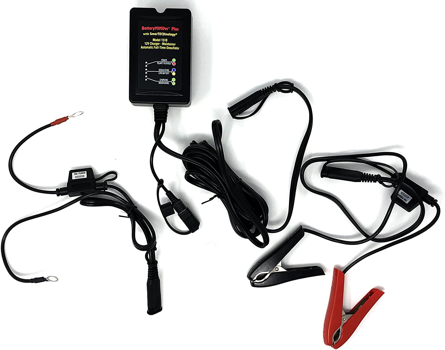 BatteryMINDer 1510: 12 Volt-1.5 Amp Battery Charger, Battery Maintainer, and Battery Desulfator – Designed for Cars, Trucks, Motorcycles, ATV, Boats, RV