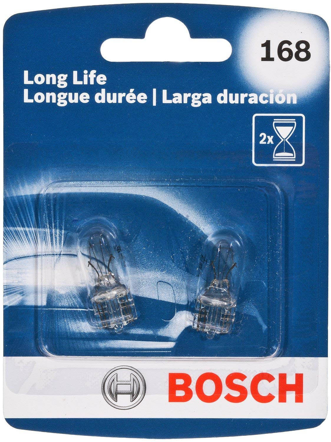 Bosch Automotive 168LL 168 Light Bulb, 2 Pack