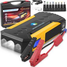 Battery Jumper Charger Pack with Cables: Jump Start any Car or Automotive Vehicles.Portable Starter 12V 18000 mAh Power Box 800 A Peak for Auto and Motorcycle Jumpstart.Batteries Emergency Booster Kit
