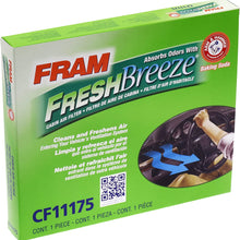 FRAM Fresh Breeze Cabin Air Filter Replacement for Car Passenger Compartment w/ Arm and Hammer Baking Soda, Easy Install, CF11182 for Select Acura and Honda Vehicles