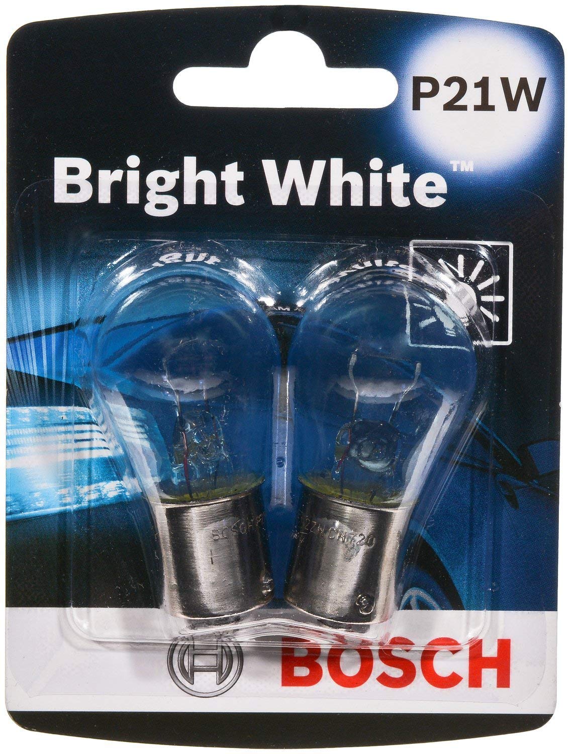 Bosch P21W Bright White Upgrade Minature Bulb, Pack of 2