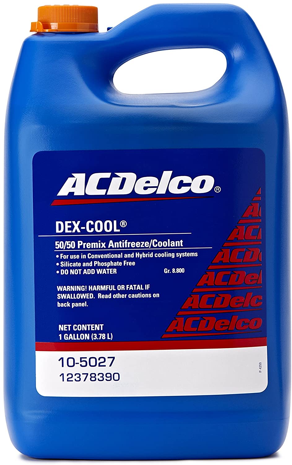 ACDelco 10-5027 Dex-Cool 50/50 Pre-Mix Engine Coolant/Antifreeze - 1 gal