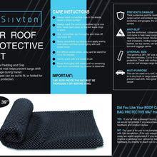 ROOF CARGO BAG PROTECTIVE MAT, Roof Rack Pad for Car Roof Storage Bags Top Universal Roof Rack Pad for Rooftop Cargo Bag TOP UNIVERSAL ROOF RACK PAD for PROTECTION from Car Roof Racks (59'' x 39'')