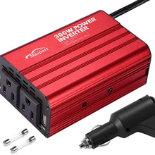 Maxpart 1000W Power Inverter Truck/RV Inverter 12V DC to 110V AC Converter with Dual AC Outlets 2.4A USB and Dual 12V Car Cigarette Lighter Modified Wave Inverter