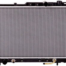 Lynol Cooling System Complete Aluminum Radiator Direct Replacement Compatible With 1999-2002 Mitsubishi Galant DE ES LS 4 Cylinder 2.4L