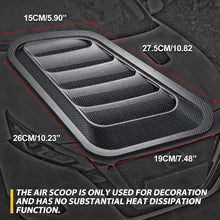 KATUR 1 Pair Universal Car ABS Decorative Air Flow Intake Scoop Turbo Bonnet Vent Cover Hood (Carbon Fiber)