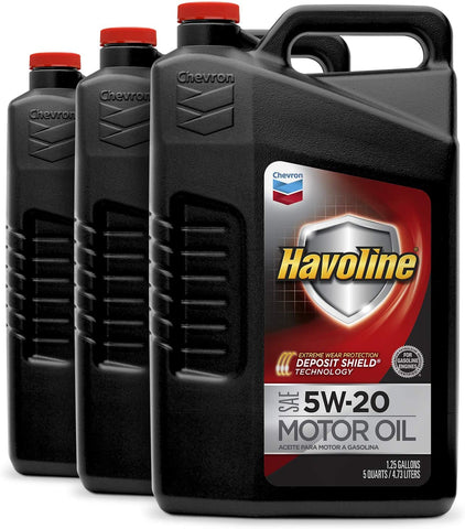 Havoline (223393485-3PK) 5W-20 Motor Oil - 5 qt. (Pack of 3)