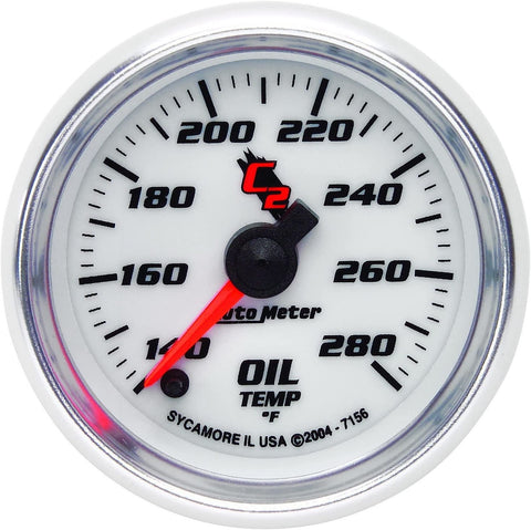 Auto Meter 7156 C2 Full Sweep Electric Oil Temperature Gauge