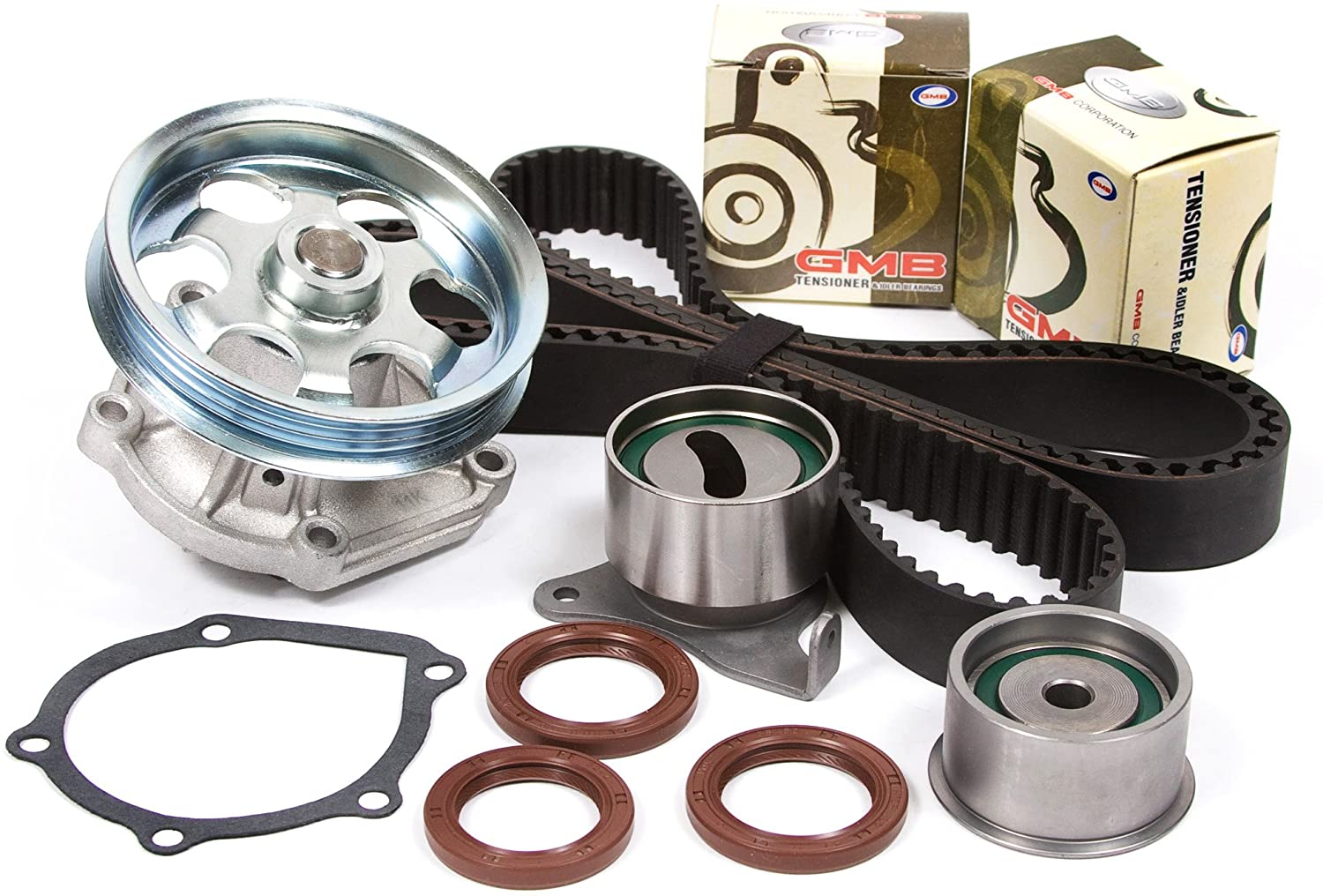 Evergreen TBK208WPT2 Compatible With 95-98 Toyota Paseo Tercel 1.5 DOHC 5EFE Timing Belt Kit Water Pump