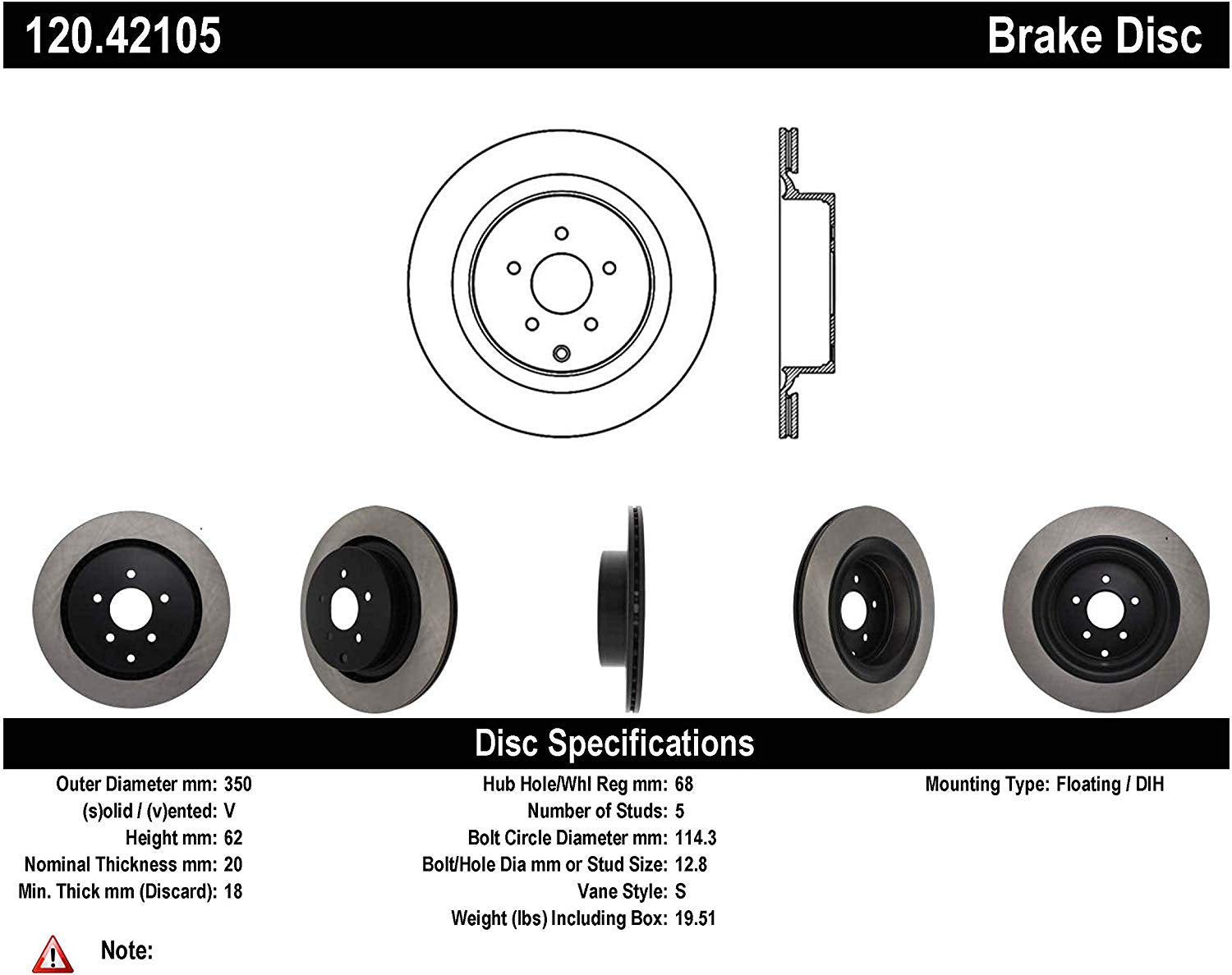 Stoptech 120.42105 Auto Part