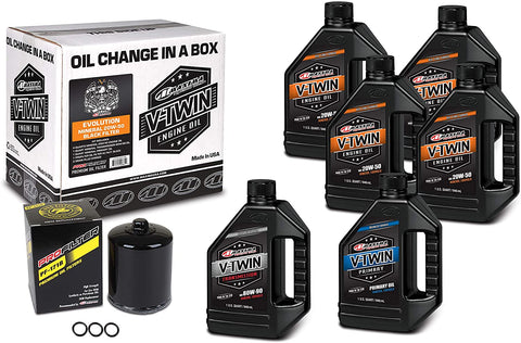Maxima Racing USA 90-069016PB Black Evolution Mineral 20W-50 Filter Complete Oil Change Kit