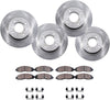 Detroit Axle - Front & Rear Disc Brake Kit Rotors w/Ceramic Pads & Hardware for 1998-1999 Acura CL 2.3L - [1998-2002 Honda Accord 2.3L ONLY]