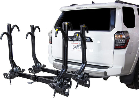 Saris Superclamp Bike Hitch Car or Truck Rack, Mount Bicycles, Plus Cargo and Hd/Rv Compatible Option, Hatch Access, Easy Fold, Integrated Locks and Reflectors