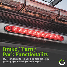 2pc 16" 11 Red LED Trailer Light Bar [DOT Compliant] [IP65 Waterproof] [Park/Brake/Turn Signal] Running Marker ID Rear Clearance Trailer Tail Light Bar for 80" Motorcycle Utility Marine Boat Trailers