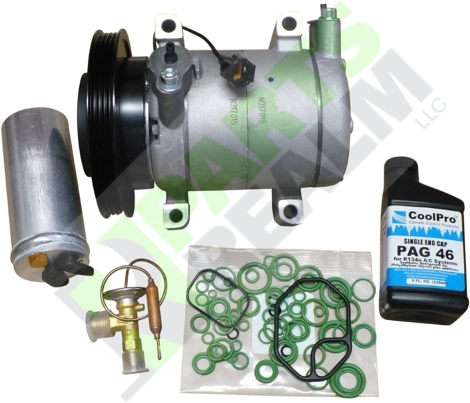 Parts Realm CO-4008AK3 Complete A/C Compressor Replacement Kit