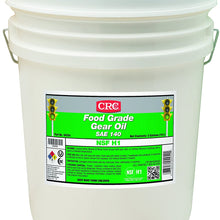 CRC Food Grade Gear Oil, 15 to 375 Degrees Temperature, 5 Gallon Pail, Clear, SAE 140