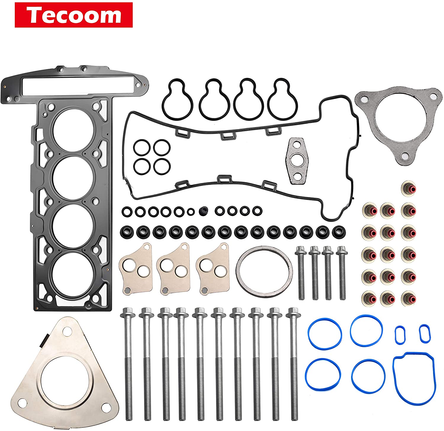 Tecoom HS26223PT-5 Cylinder Head Gasket Set w/Bolts Compatible with 02-06 Chevrolet Malibu HHR Cobalt 2.2L Engine