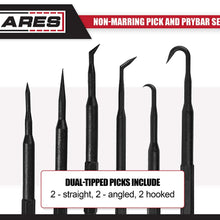 ARES 16003-6-Piece Non-Marring Pick and Prybar Set - Protects Fasteners, O-Rings, Seals, Gaskets, and Trim on Automotive and Electronics Applications During Use