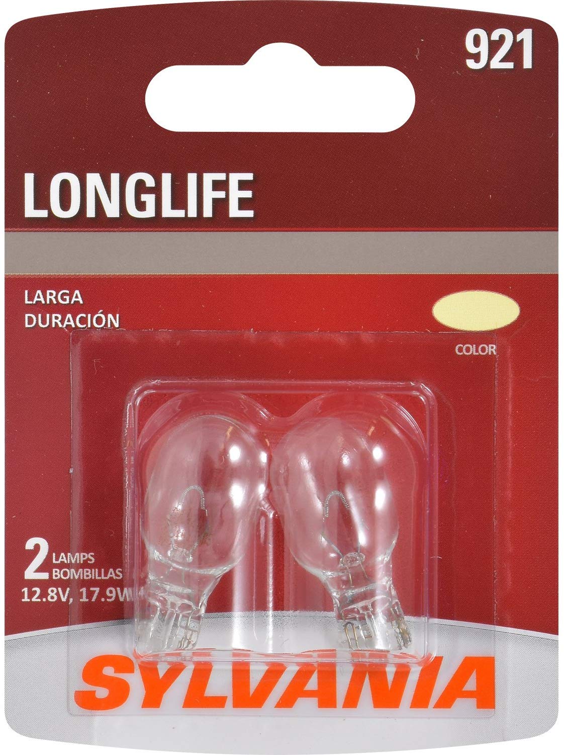 SYLVANIA - 921 Long Life Miniature - Bulb, Ideal for Interior Lighting - Cargo and License Plate (Contains 2 Bulbs)