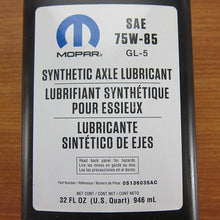 Mopar One Quart SAE 75W-85 Synthetic Axle Lubricant GL-5 OEM