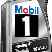 Mobil 1 98JA11 10W-40 Racing 4T Motorcycle Oil for Sport Bikes - 1 Quart (Pack of 6)