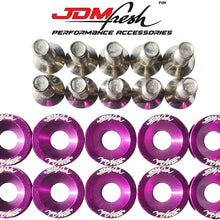 JDMFresh - Purple CNC Billet Aluminum Engine Bay Fender Washer Bolt Dress Up Kit for 6mm (Purple)
