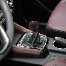 Thruifo 5 Speed Gear Stick Shifter Head, Leather & Aluminum MT Car Shift Knob Fit Most Automatic Manual Vehicles, Red