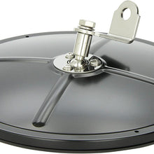 Grote 16032 Black 8 1/2" Convex Mirror with Center-Mount Ball-Stud