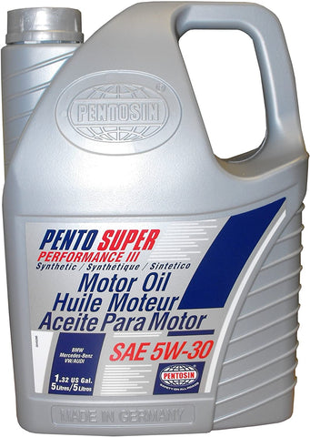 Pentosin 8078206-C Pento Super Performance III 5W-30 Synthetic Motor Oil - 5 Liter (Case of 3)