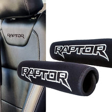 OZ-USA Set of 2 Raptor Logo for Ford F-150 Black Neoprene Automotive Seat Belt Covers Safety Shoulder Pad Travel Bag Straps