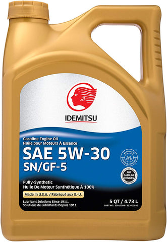 Idemitsu 30010099-95300C020 Full Synthetic 5W-30 Engine Oil (SN/GF-5-5 Quart), 32. Fluid_Ounces