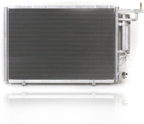 A/C Condenser - Pacific Best Inc For/Fit 4321 2014 Ford Fiesta (MANUFACTURED IN FEB. 2013 – SEPT. 2013) 1.6L 4-Cylinder (S/SE/Titanium) - WITH Receiver & Dryer Parallel Flow Construction